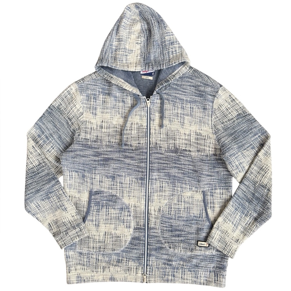 Johnnie-O Hangin Out Pascal Double Zip Hoodie Wake Blue Ombre Full Zip Size L